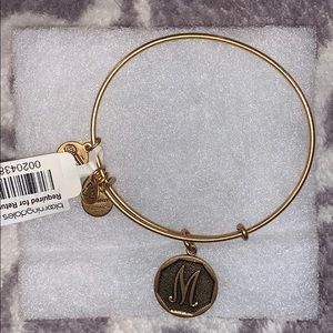 ALEX & ANI ‘M’ charm bangle